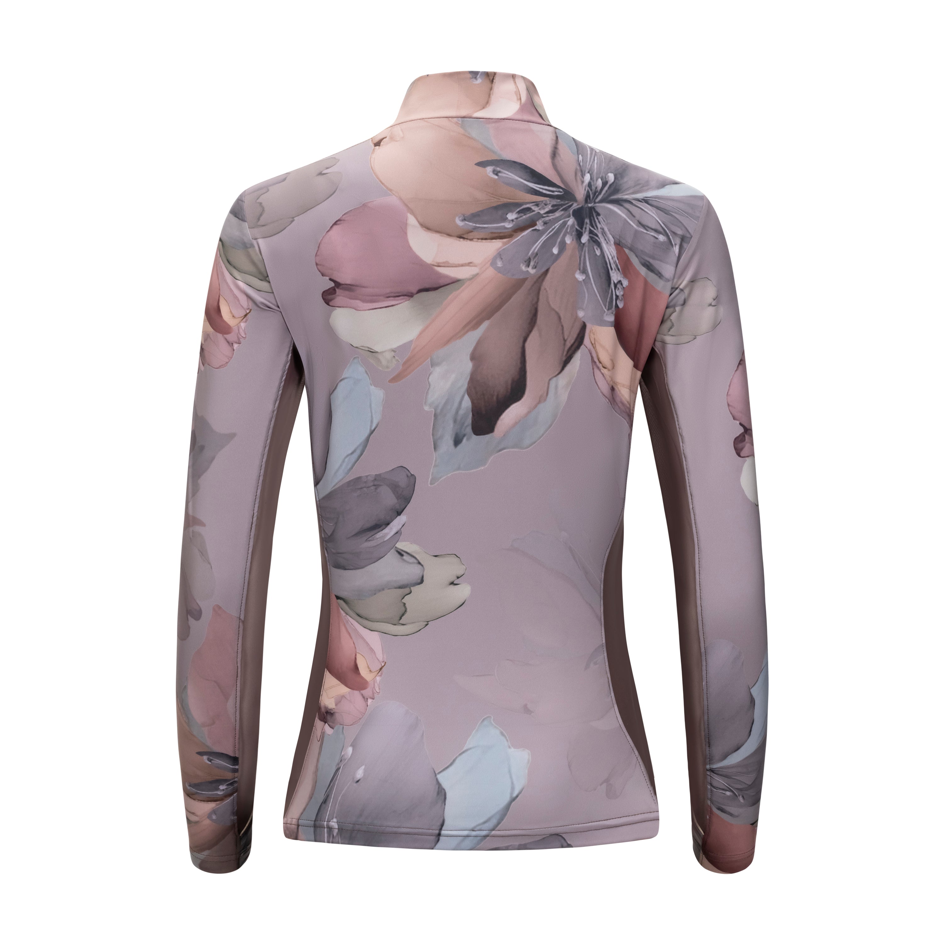 Petals, Fig Sun Shirt w/Mesh Half Zip