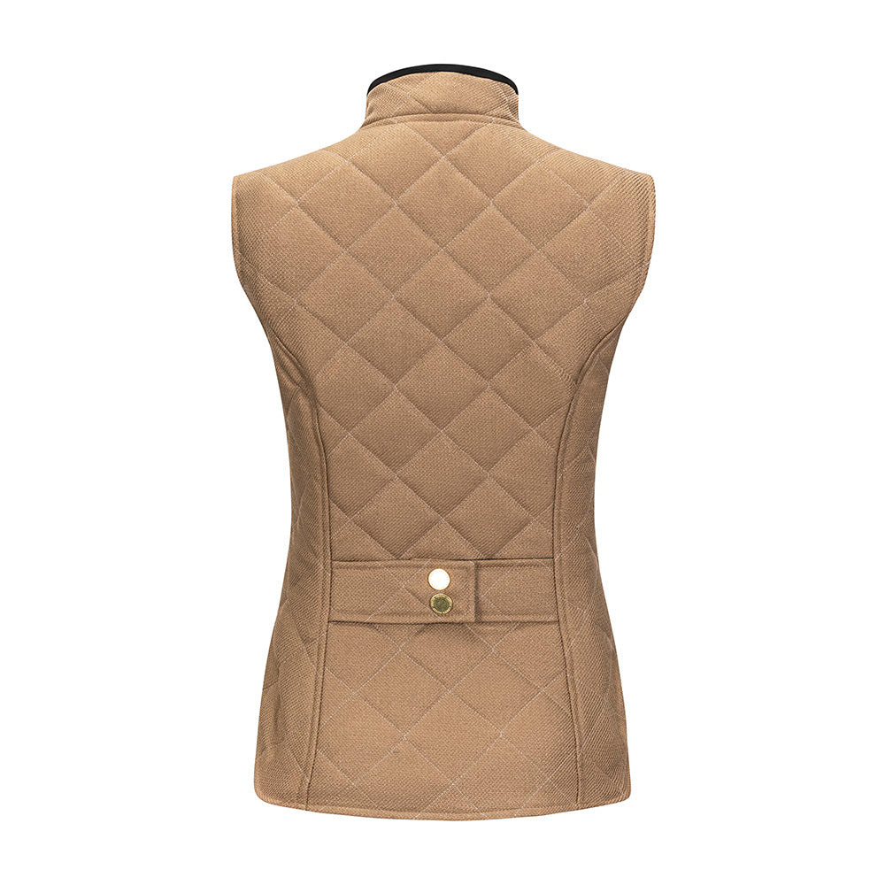 Radiance Quilted Vest, Camel