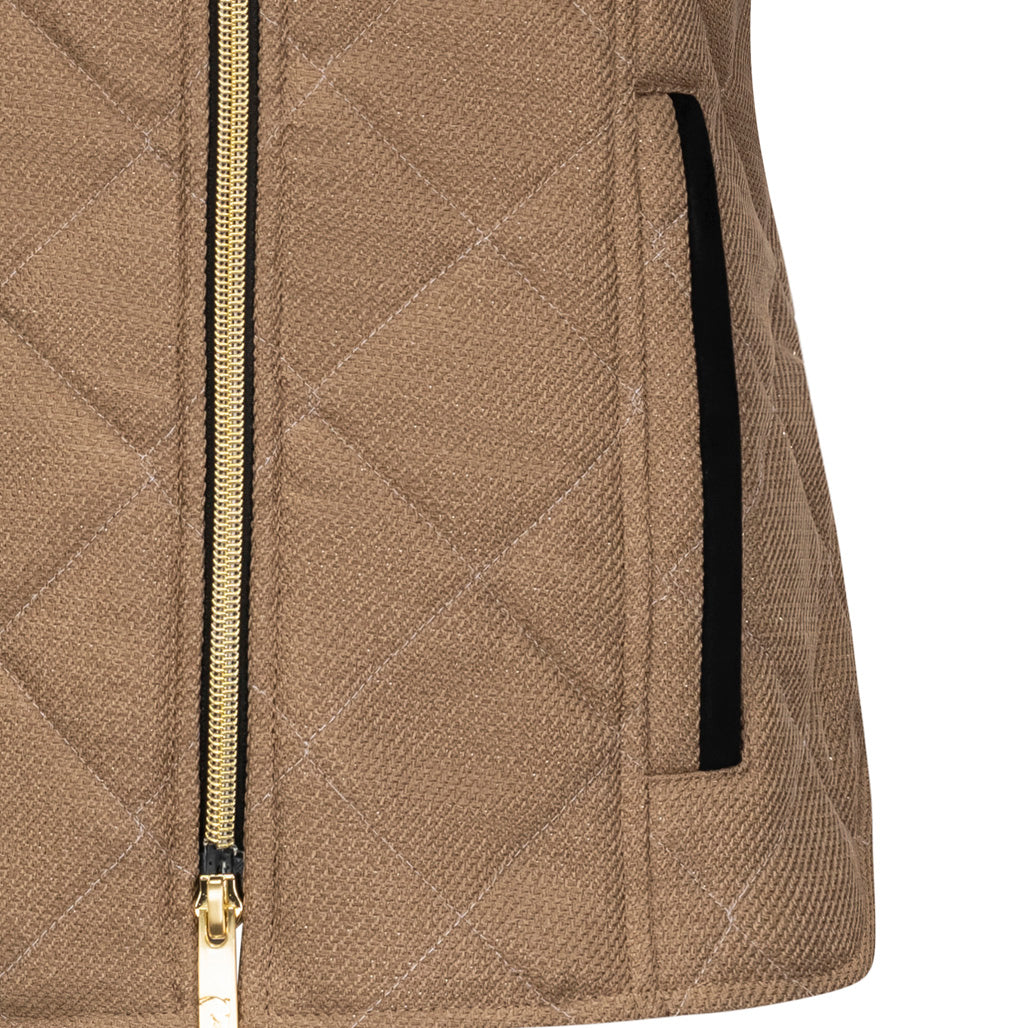 Radiance Quilted Vest, Camel