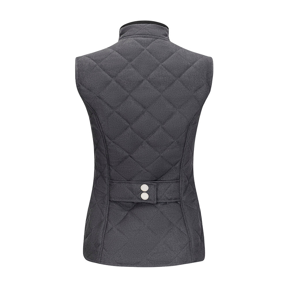 Radiance Quilted Vest, Charcoal