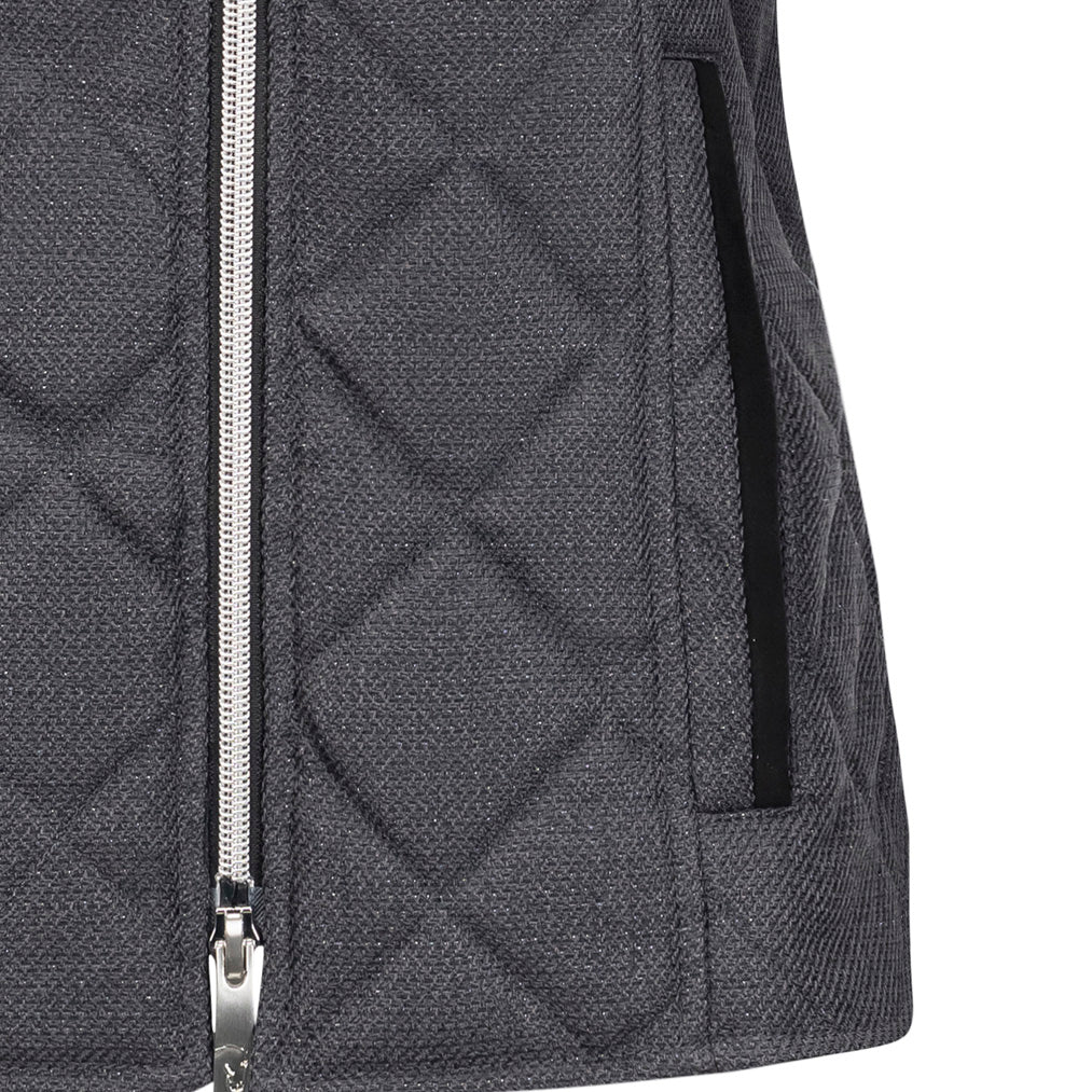 Radiance Quilted Vest, Charcoal