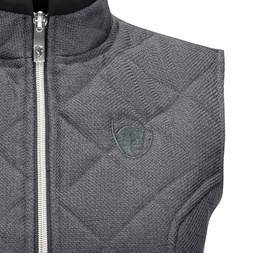 Radiance Quilted Vest, Charcoal