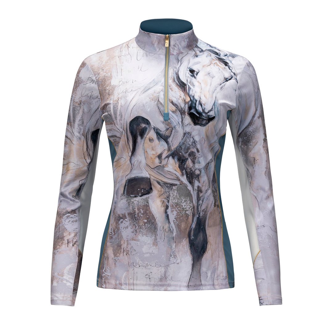 Elise Genest 'Artpaillange' Quarter Zip w/Mesh (3022) – Arista Equestrian