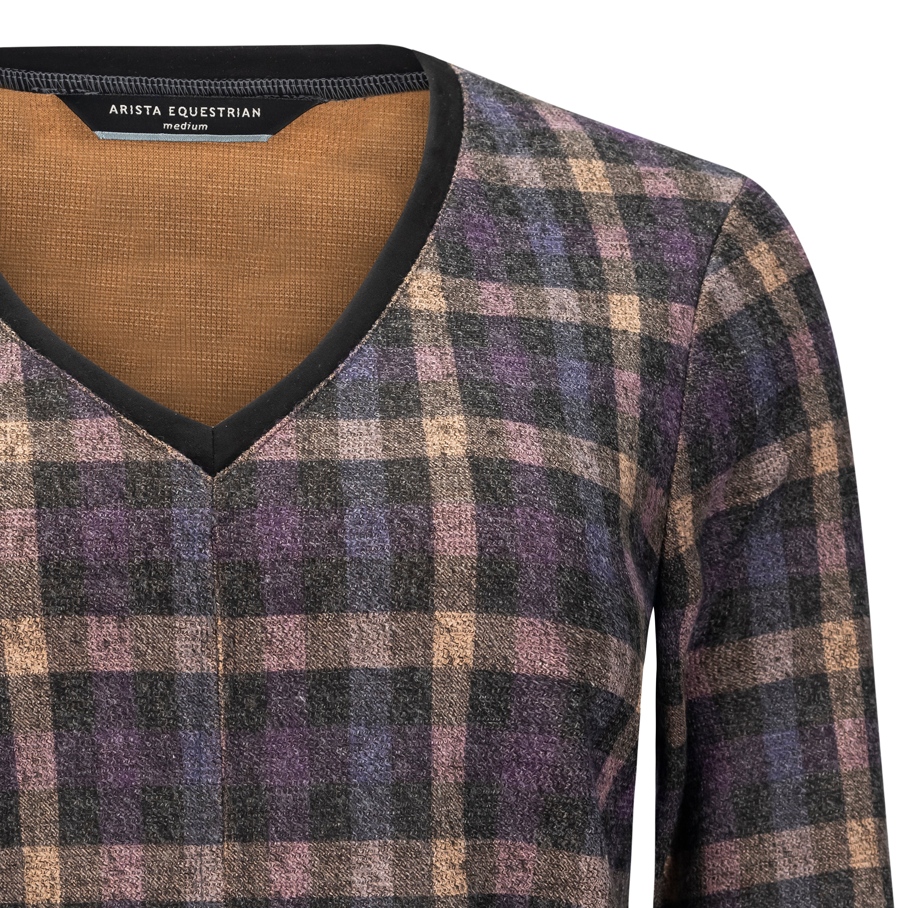 Quintessential V-NECK, Amethyst Sashay Plaid