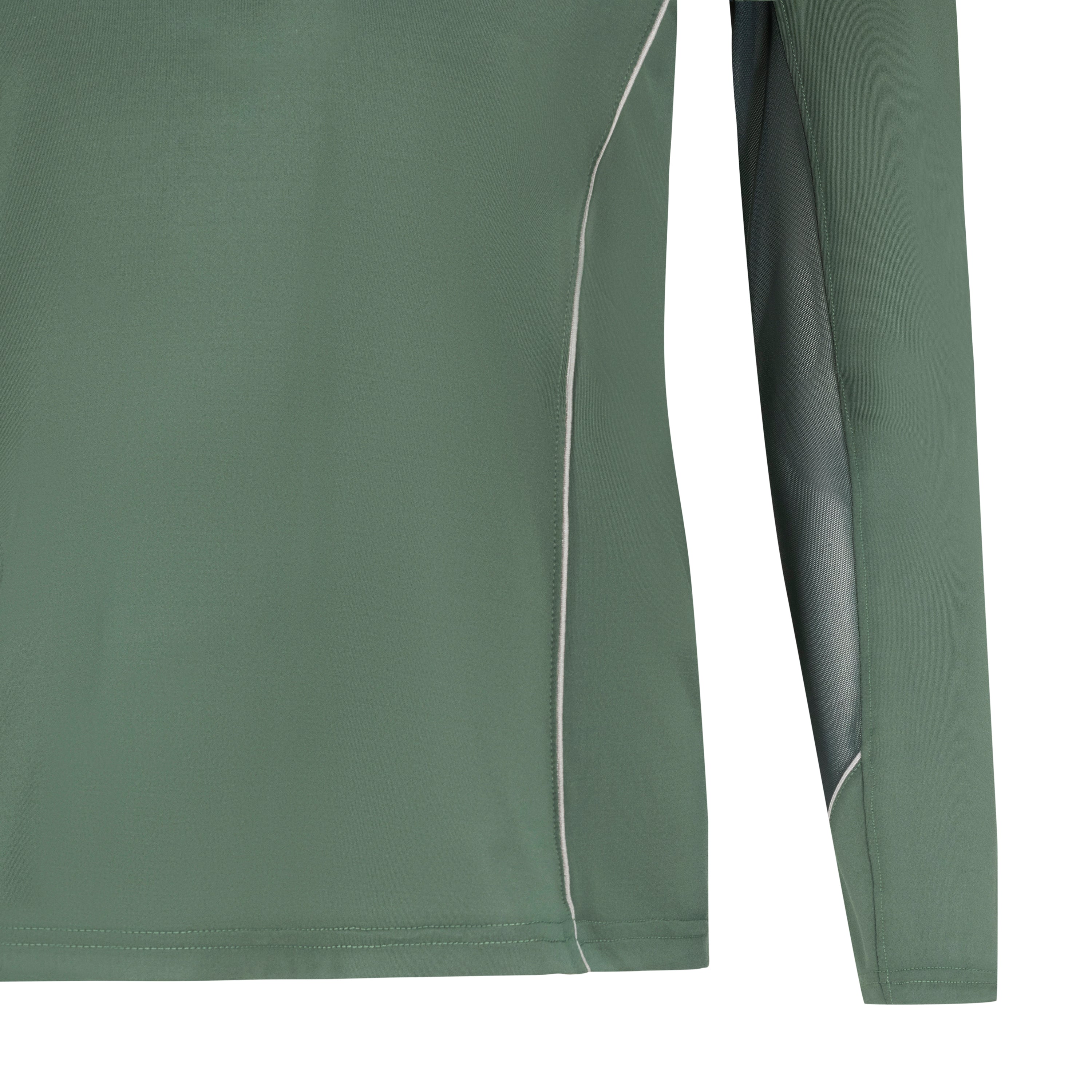 Sporty Solid, EUCALYPTUS Half Zip w/ MESH